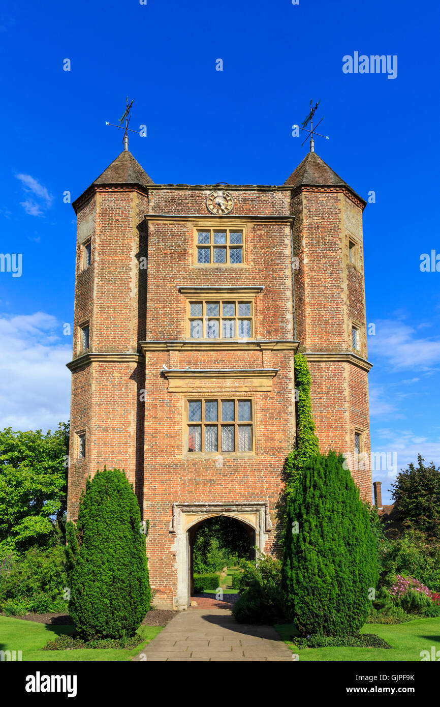 Sissinghurst Castle Tower, historic castle and gardens in Kent, England Stock Photo