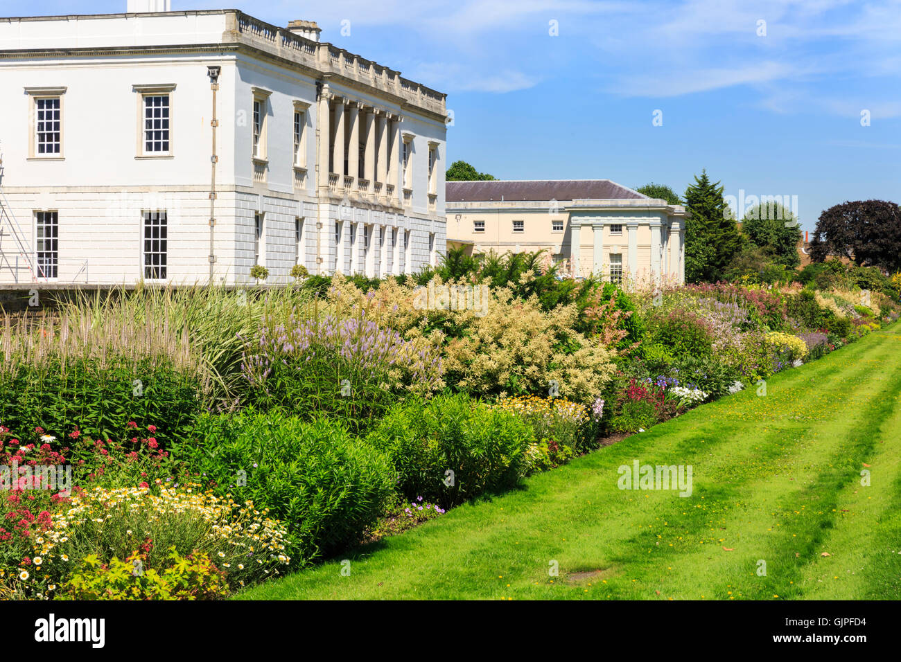 Queens House, a  restored former royal residence, Greenwich, London, England Stock Photo