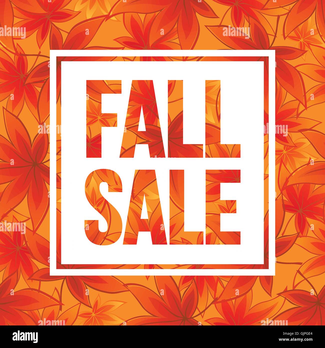 Autumn seasonal banner design. Fall leaf. Vector illustration Stock ...