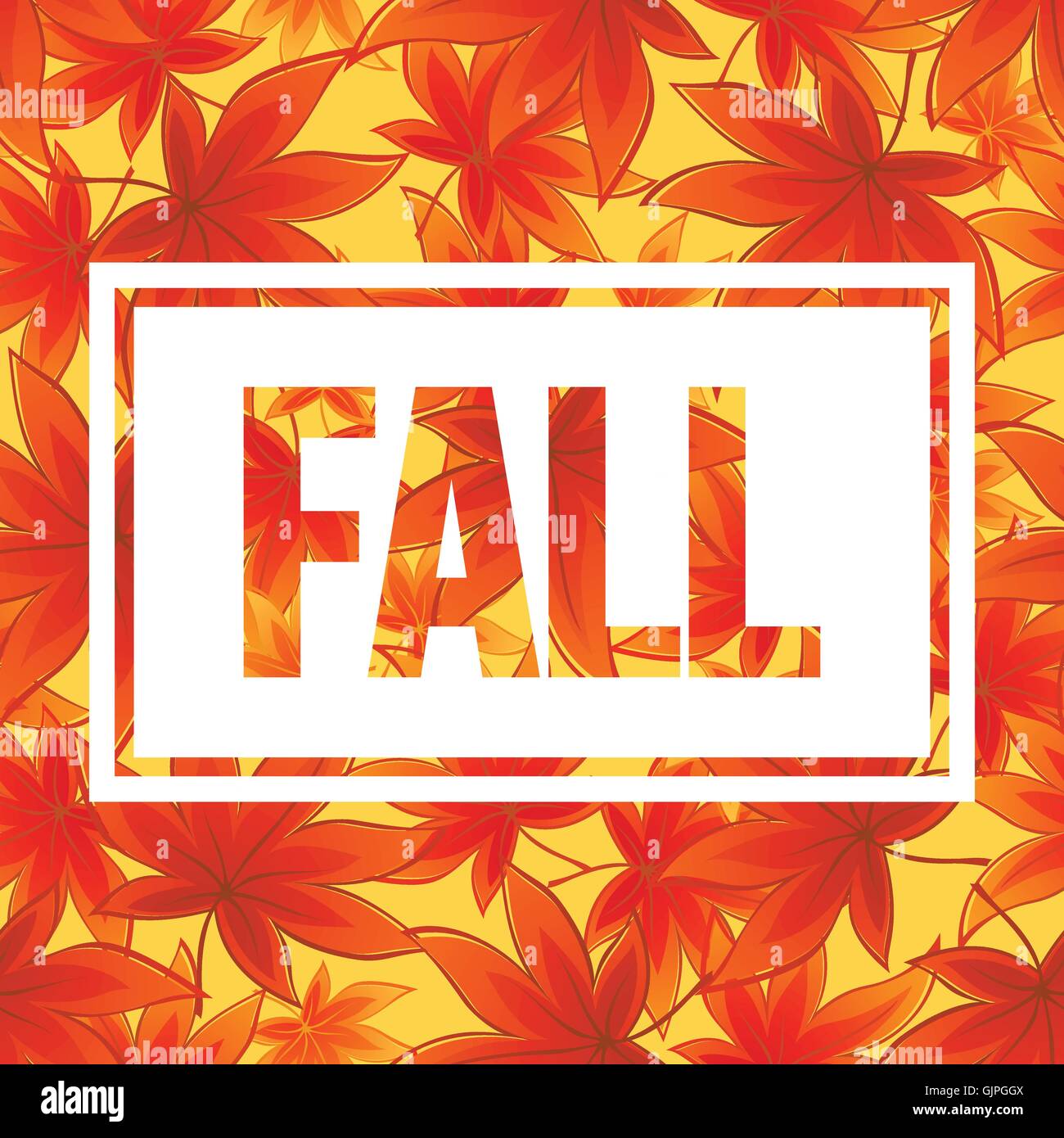 Autumn seasonal banner design. Fall leaf. Vector illustration Stock ...
