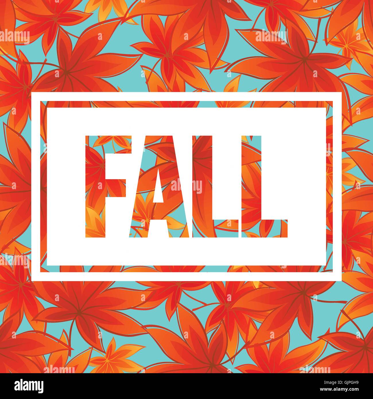 Autumn seasonal banner design. Fall leaf. Vector illustration Stock ...