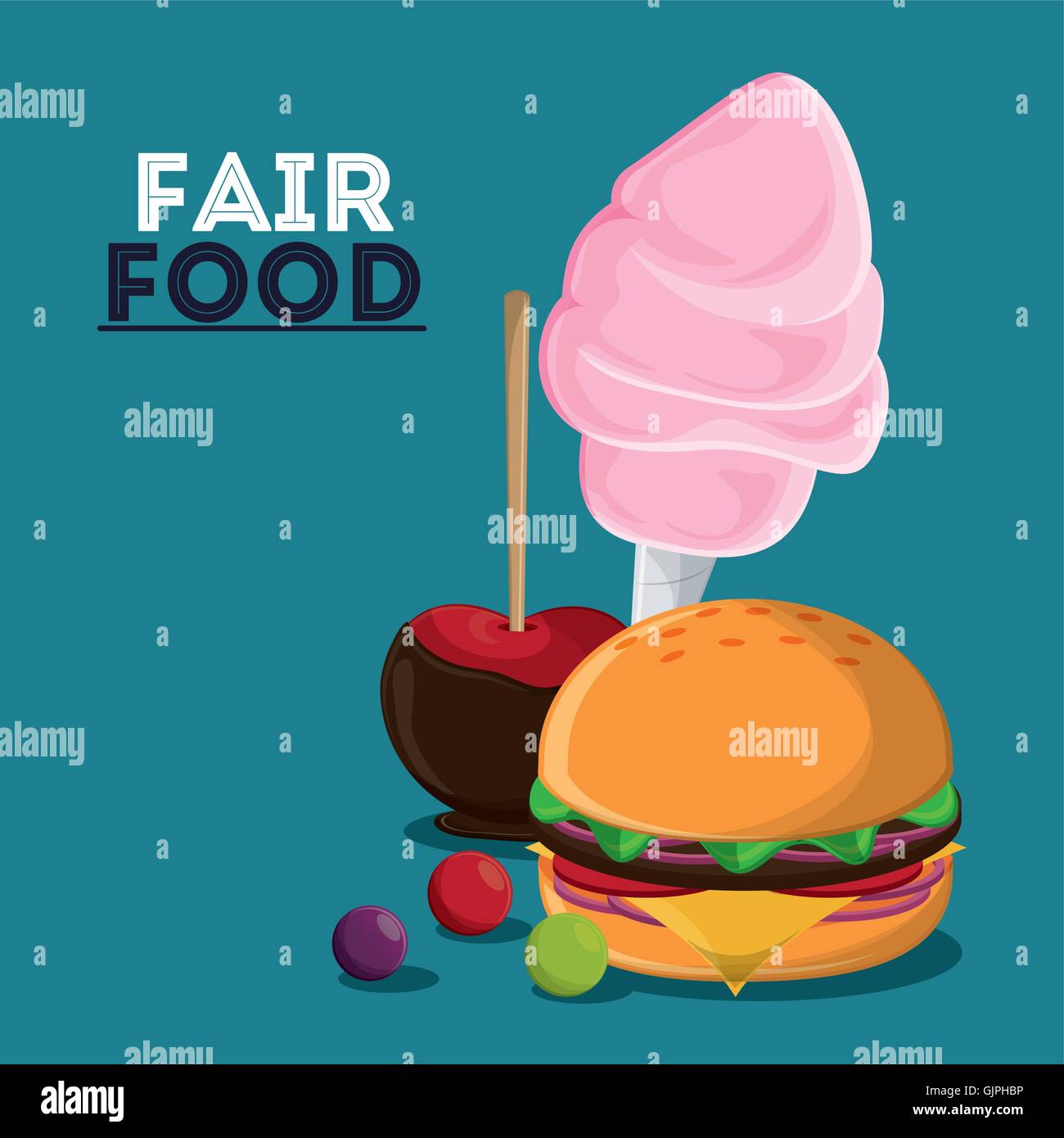 Hamburger apple fair food snack hi-res stock photography and images - Alamy