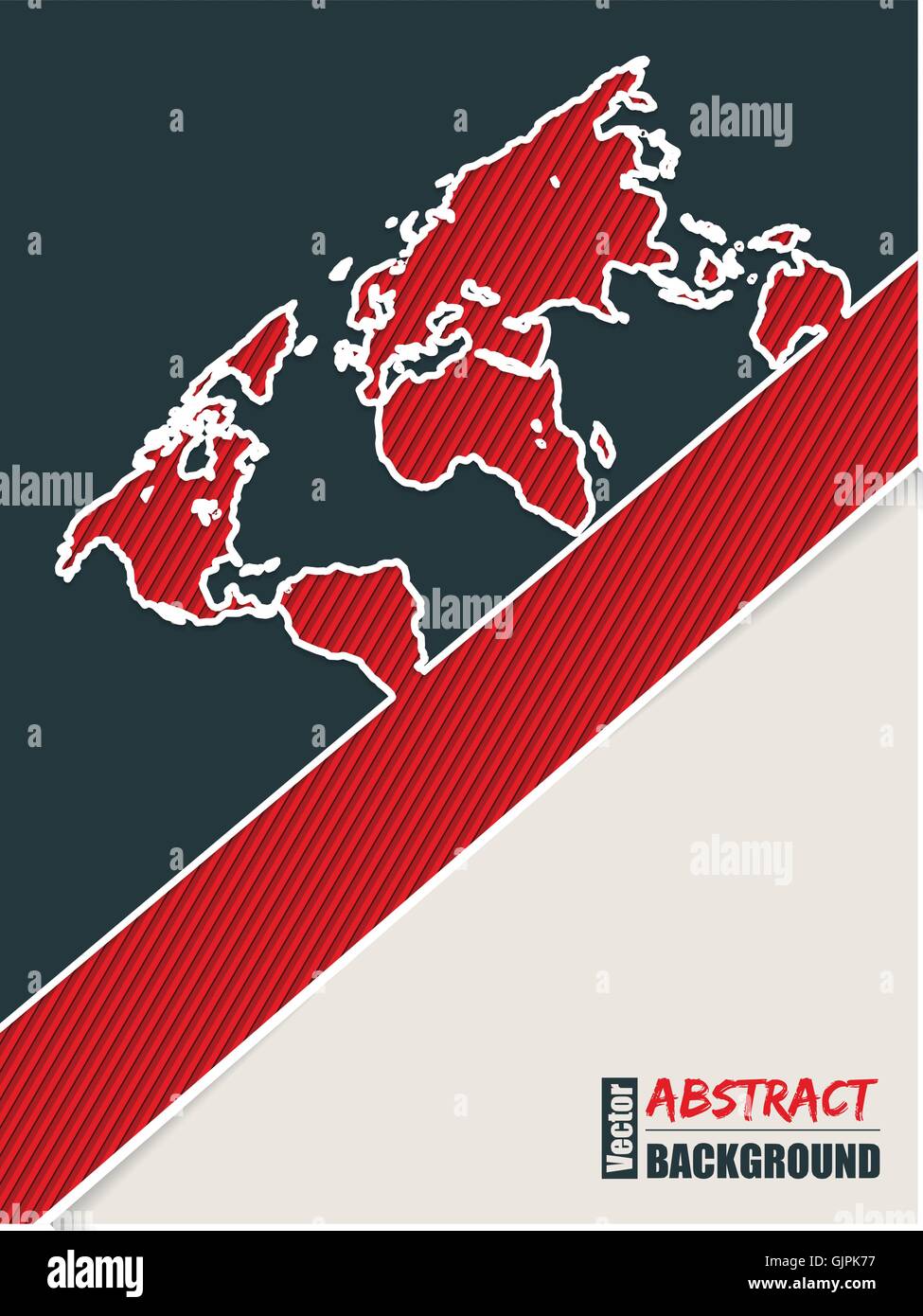 Corporate brochure background in slate blue and red Stock Vector Image