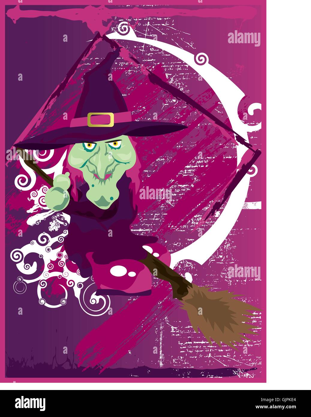 Cute Witch Halloween Collection Stock Vector Image & Art Alamy