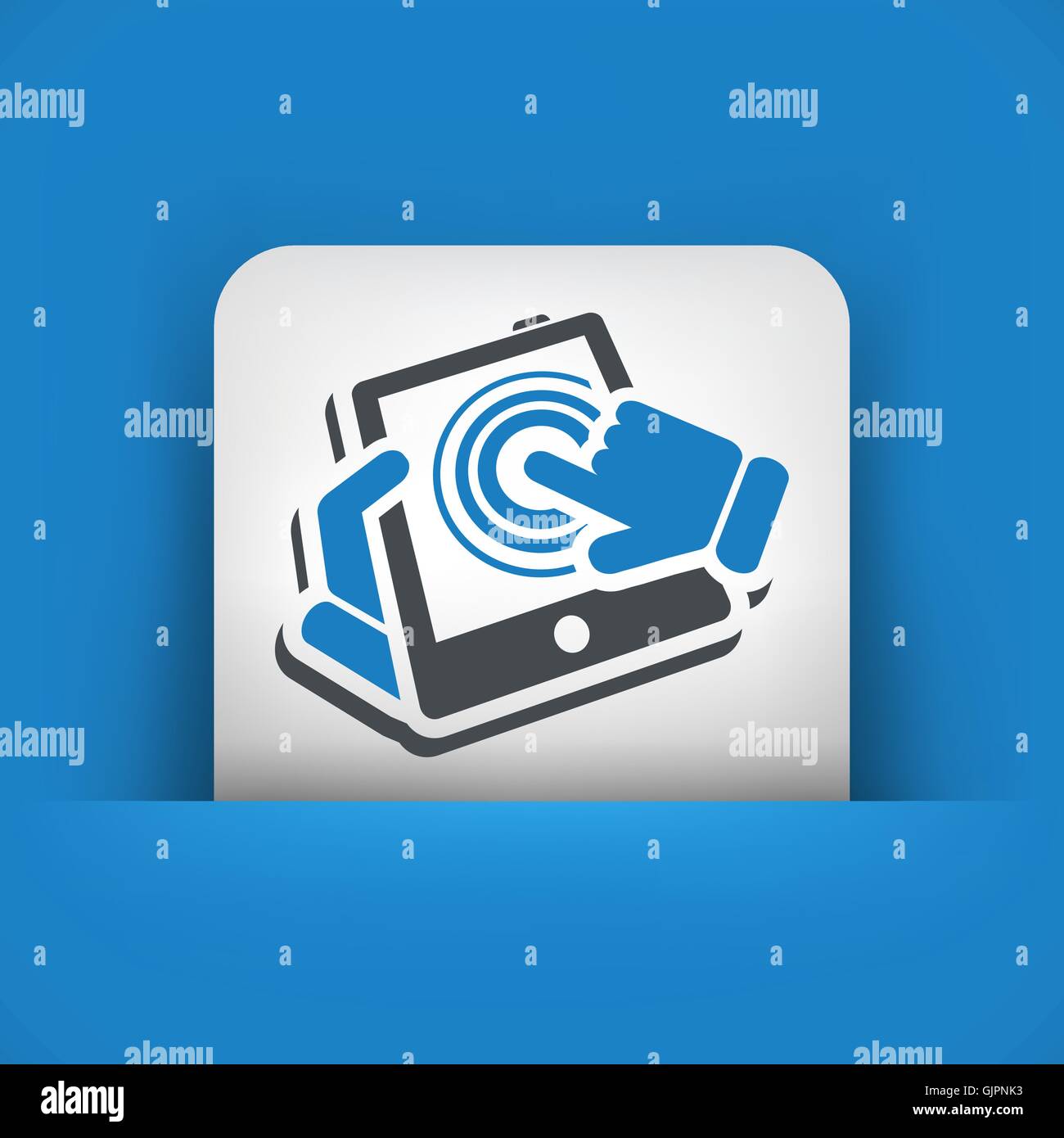 Hand tablet Stock Vector Images - Alamy