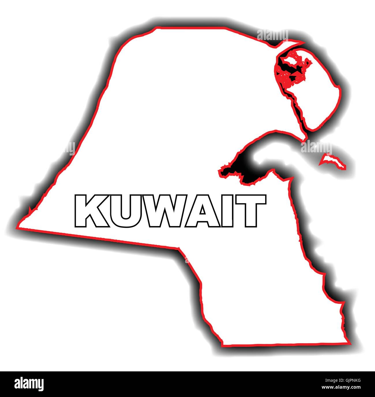 Kuwait map hires stock photography and images Alamy