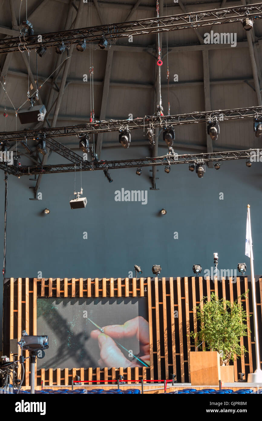 Stage Lights Rack with Spotlights Stock Photo Alamy