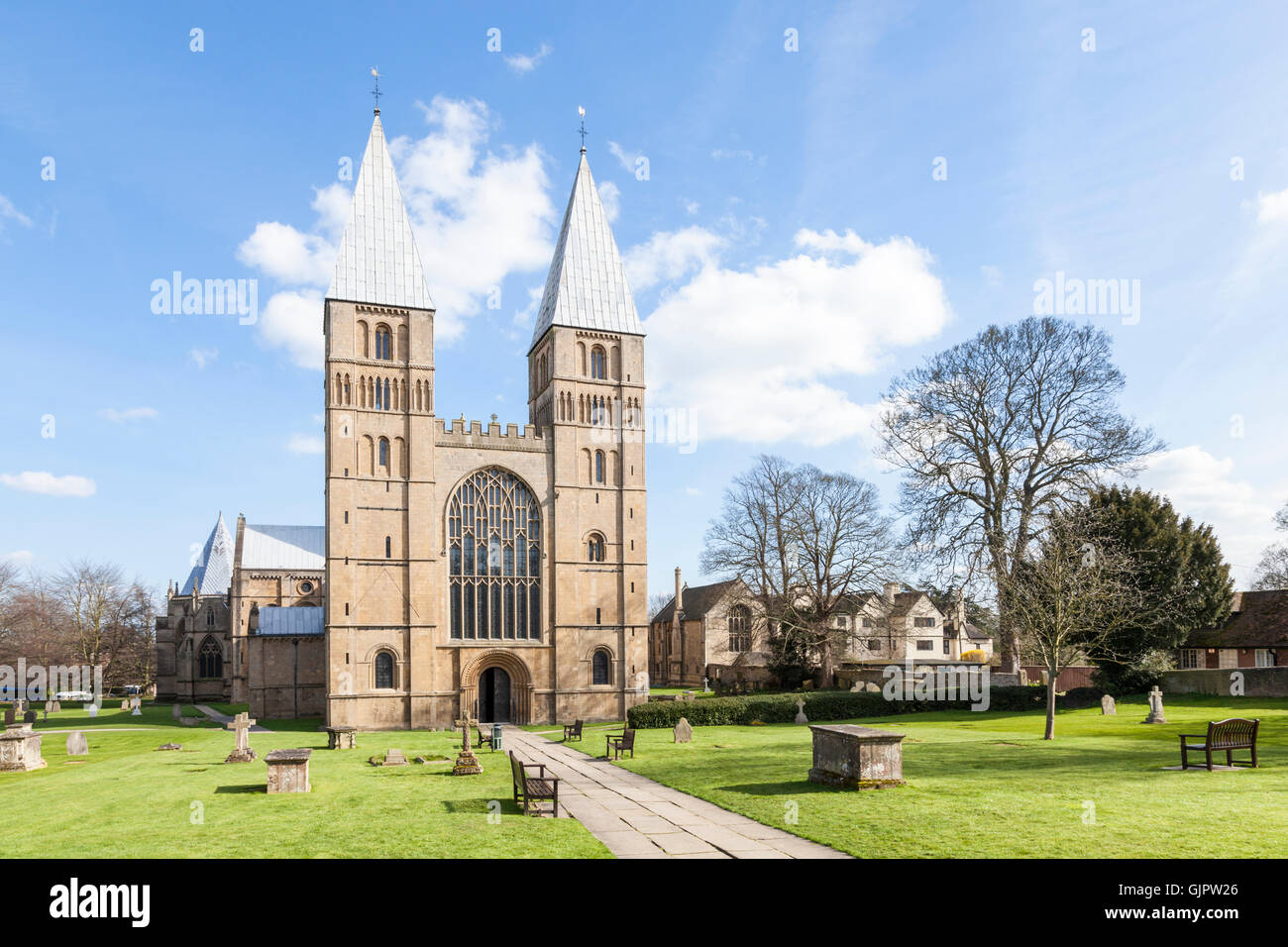 Southwell Minster, Cathedral Church of Nottinghamshire, Southwell, Nottinghamshire, England, UK Stock Photo
