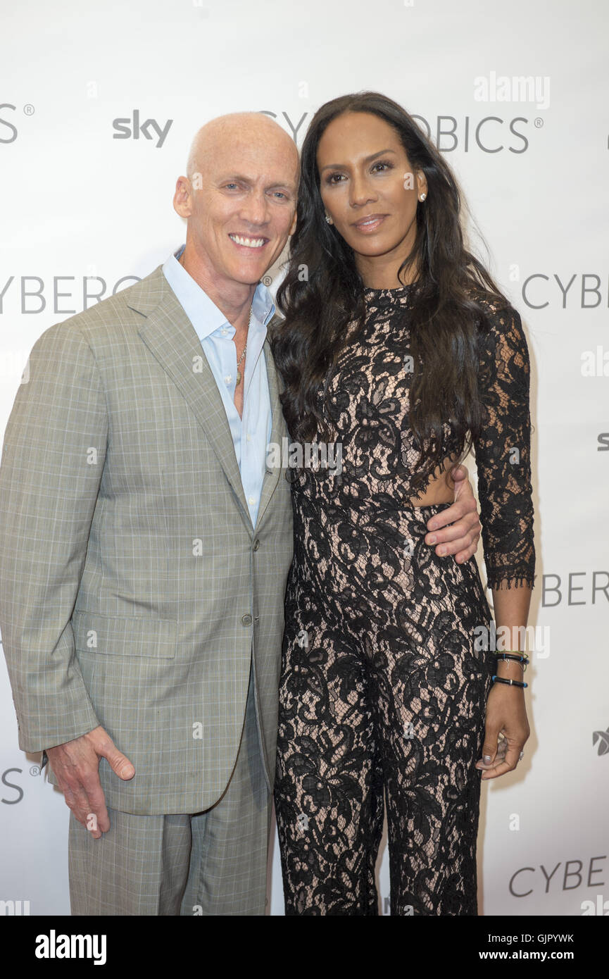 Cyberobics red carpet and after show party  Featuring: David Kirsch, Barbara Becker Where: Berlin, Germany When: 15 Apr 2016 Stock Photo