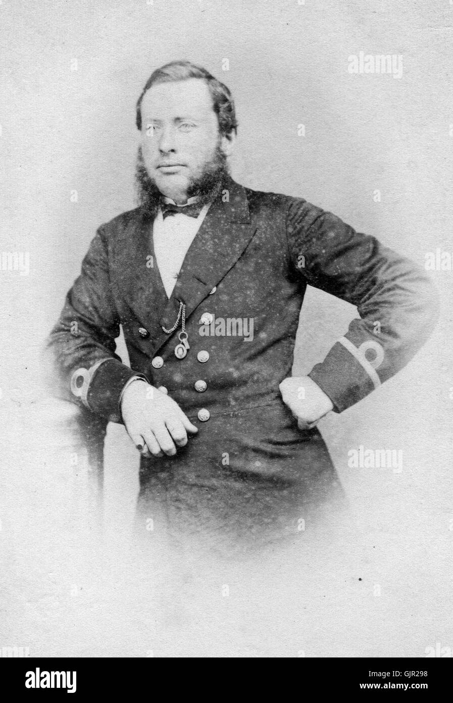 royal navy sailor. An officer of the Victorian era Stock Photo