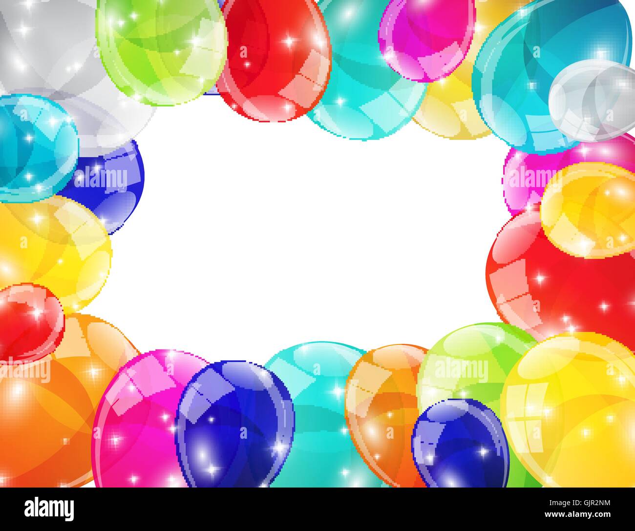 Color Glossy Balloons Background Vector Illustration Stock Vector Image ...