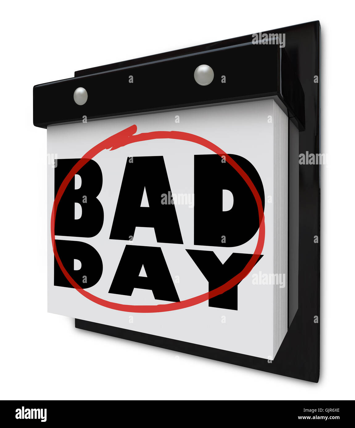 Bad Day - Disappointment and Dread Wall Calendar Stock Photo