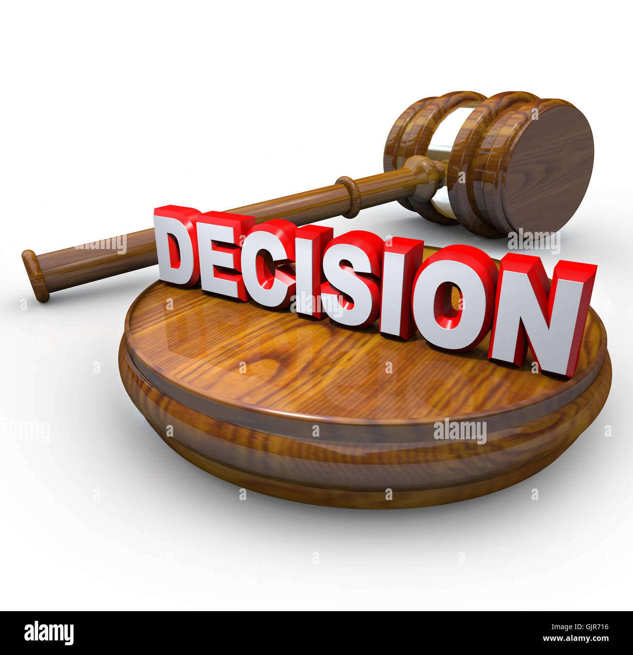 Decision - Judge Gavel and Word Stock Photo