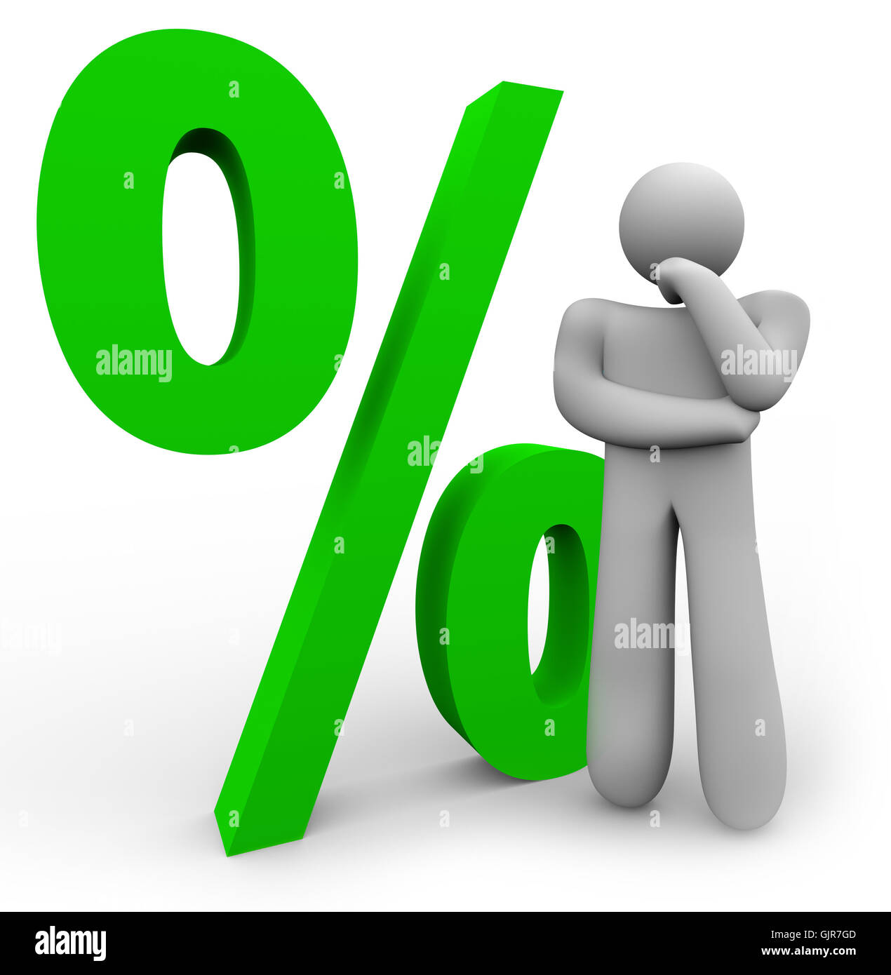 percentage-sign-thinking-man-and-percent-symbol-stock-photo-alamy