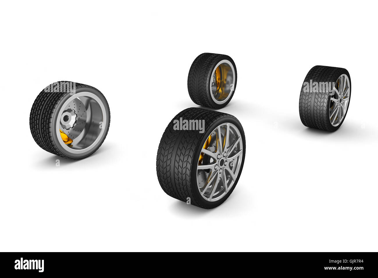 Wheels with alloy rims Stock Photo Alamy