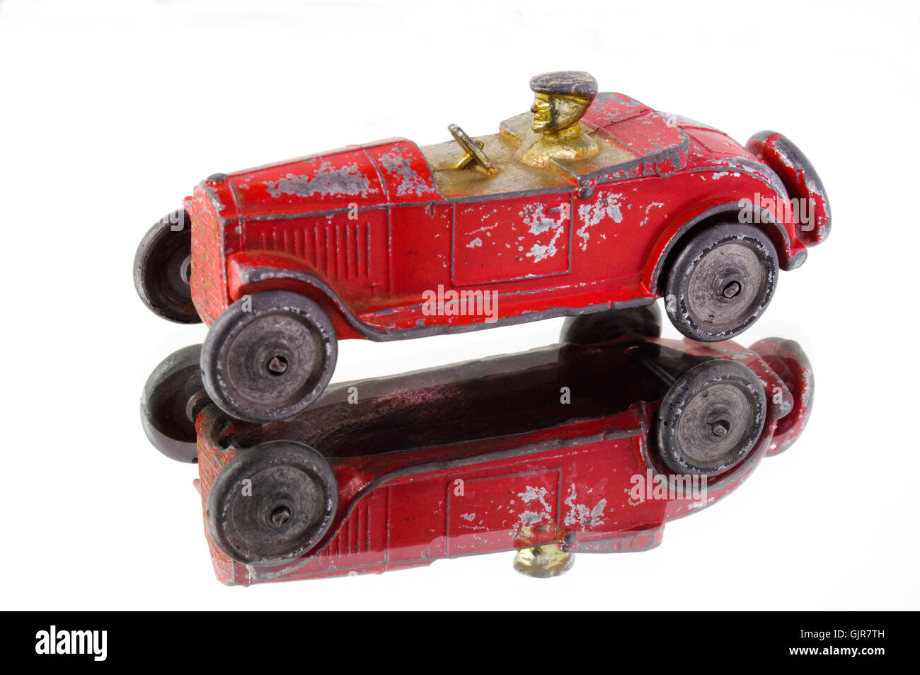 Toy car with driver Stock Photo Alamy