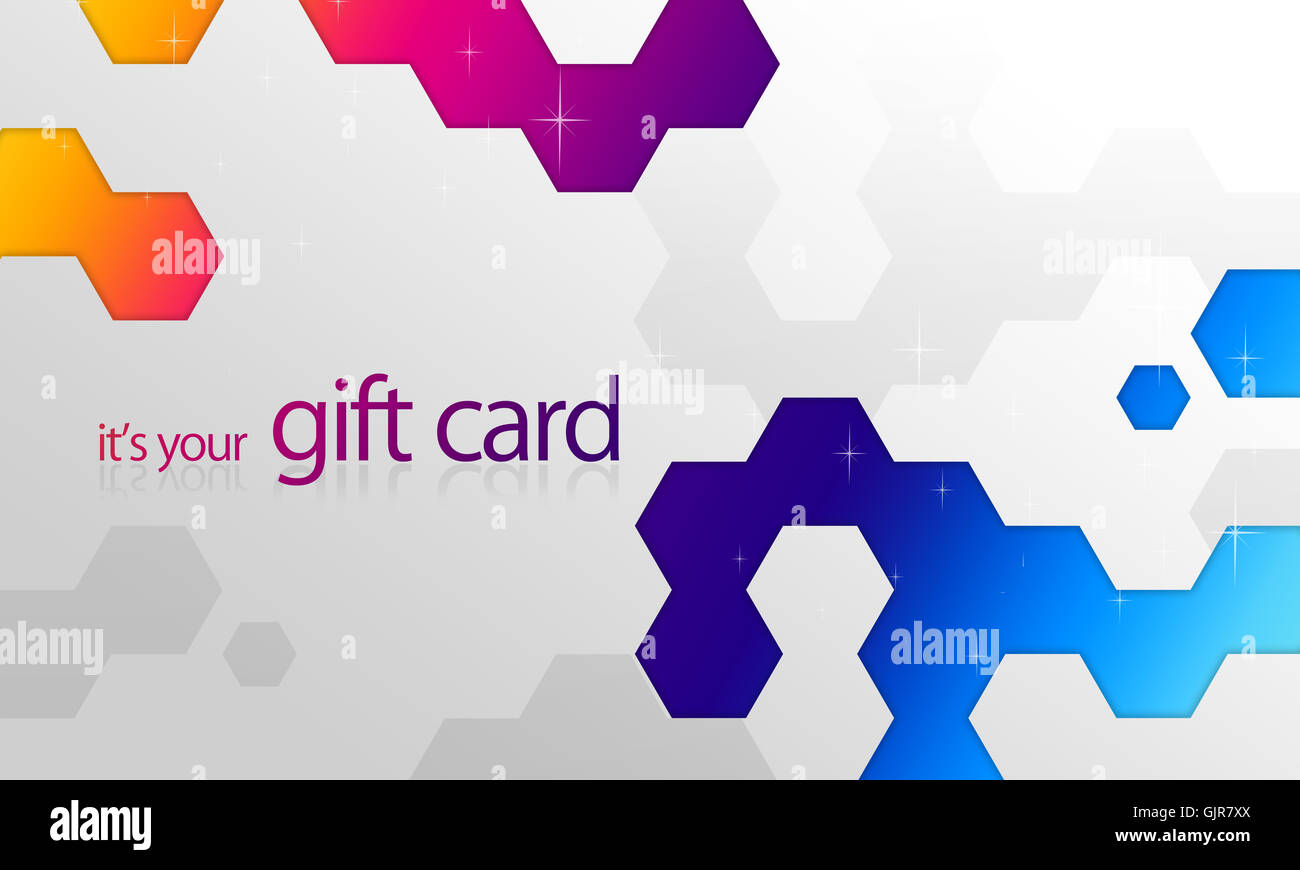 Rainbow Elements Gift Card Stock Photo