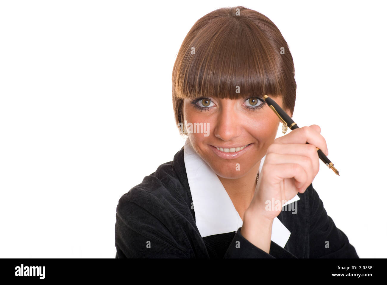 girl with a pen Stock Photo - Alamy
