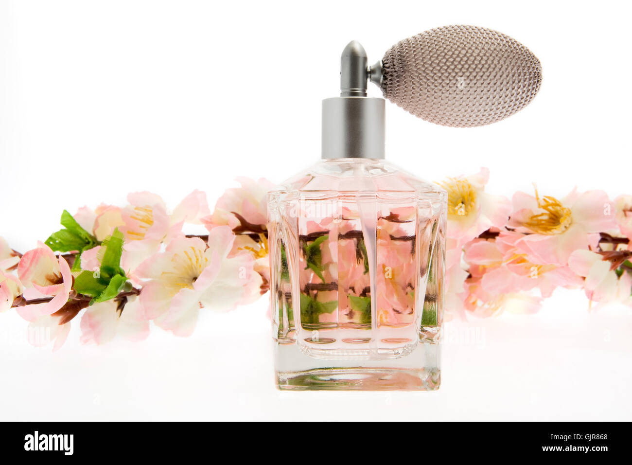spring perfume small bottle Stock Photo