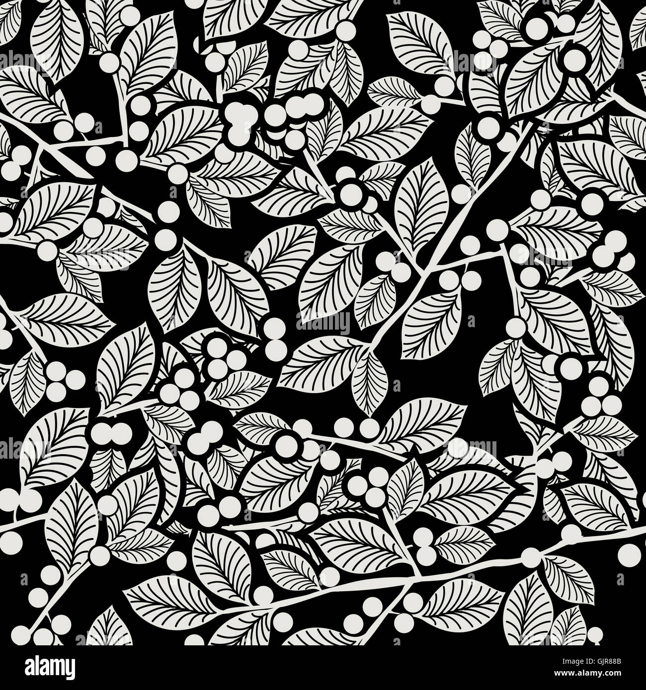 Seamless floral wallpaper Stock Photo