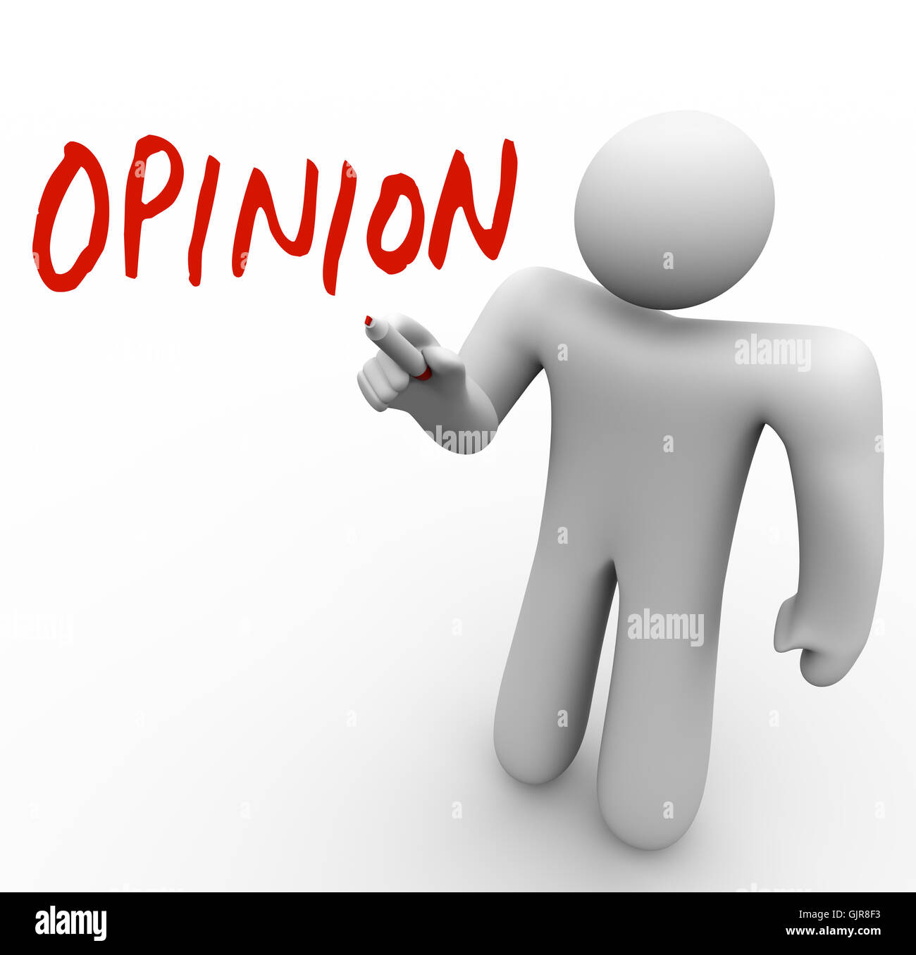 Person Sharing Opinion Offering Feedback or Criticism Stock Photo