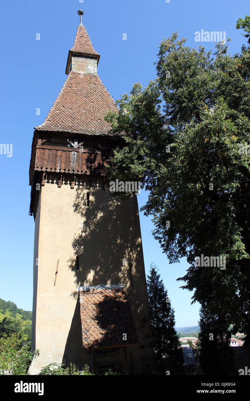 The tower of Biertan Stock Photo