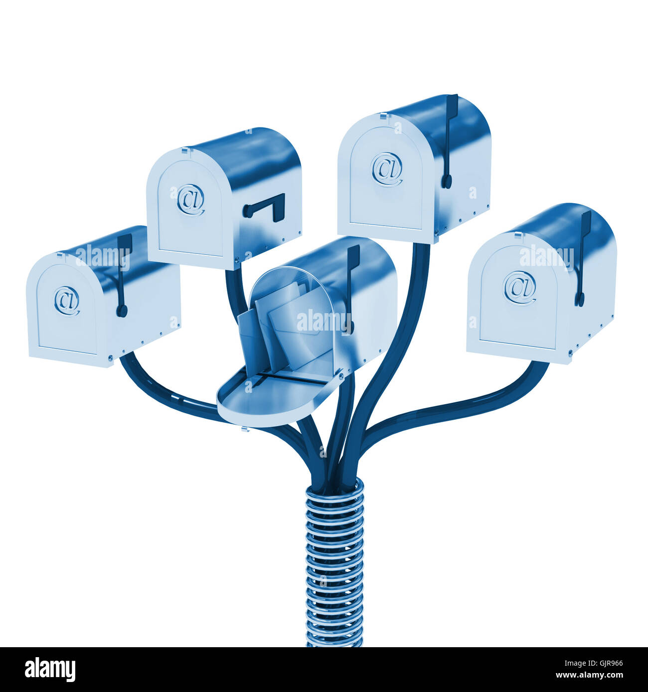 isolated mailbox connection Stock Photo Alamy