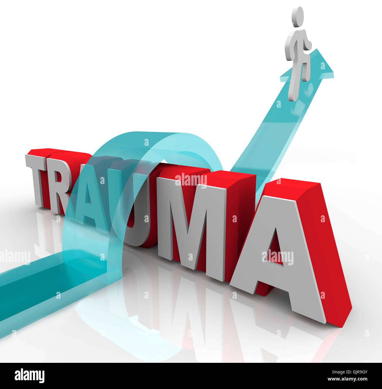 Getting Over Trauma - Therapy and Rehabilitation Conquer Problem Stock Photo