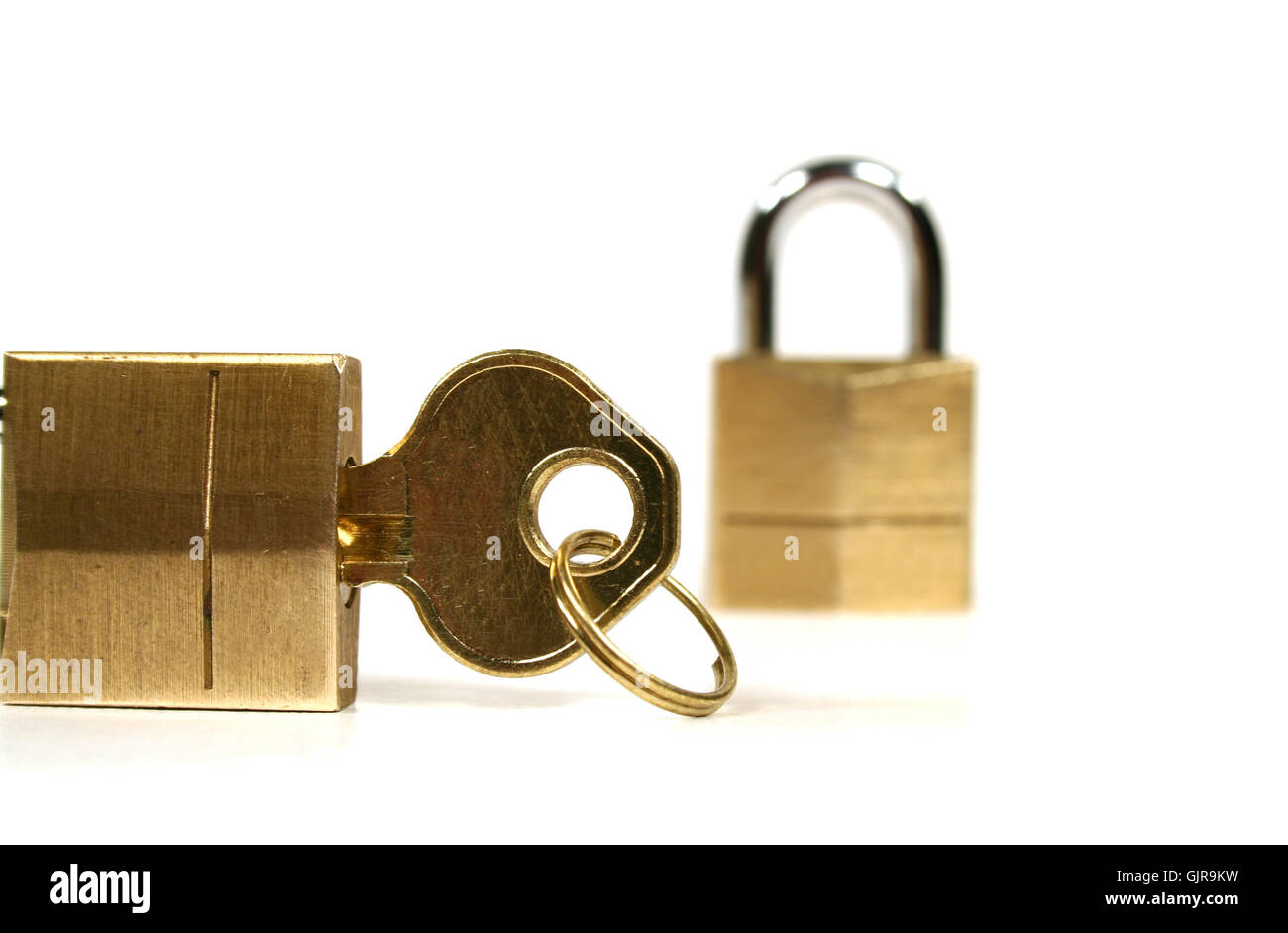 locks brass key Stock Photo Alamy
