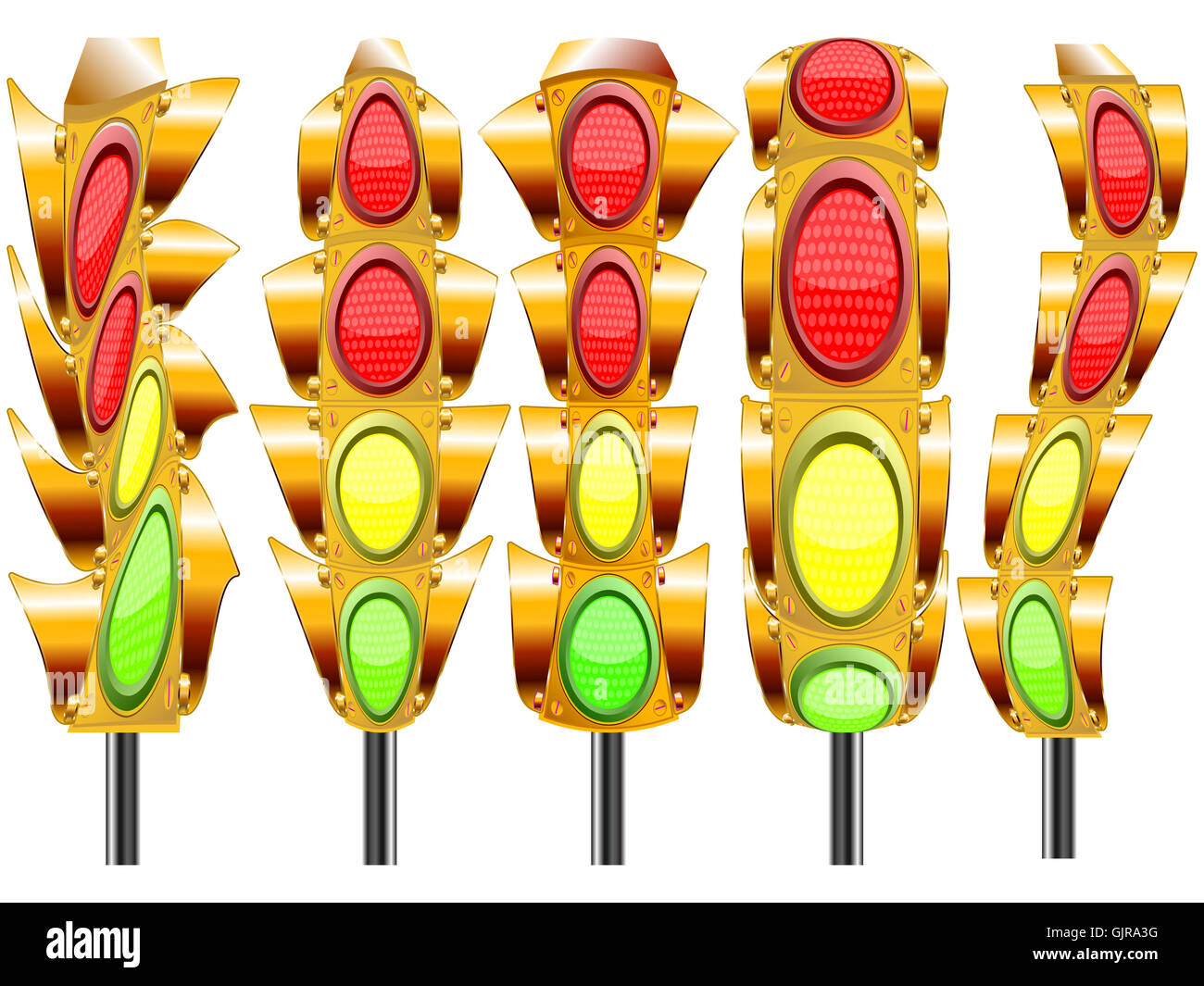 stylized traffic lights Stock Photo Alamy