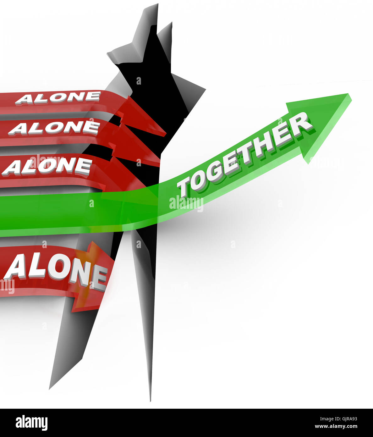 Working Together Beats Alone - Strength in Numbers Stock Photo