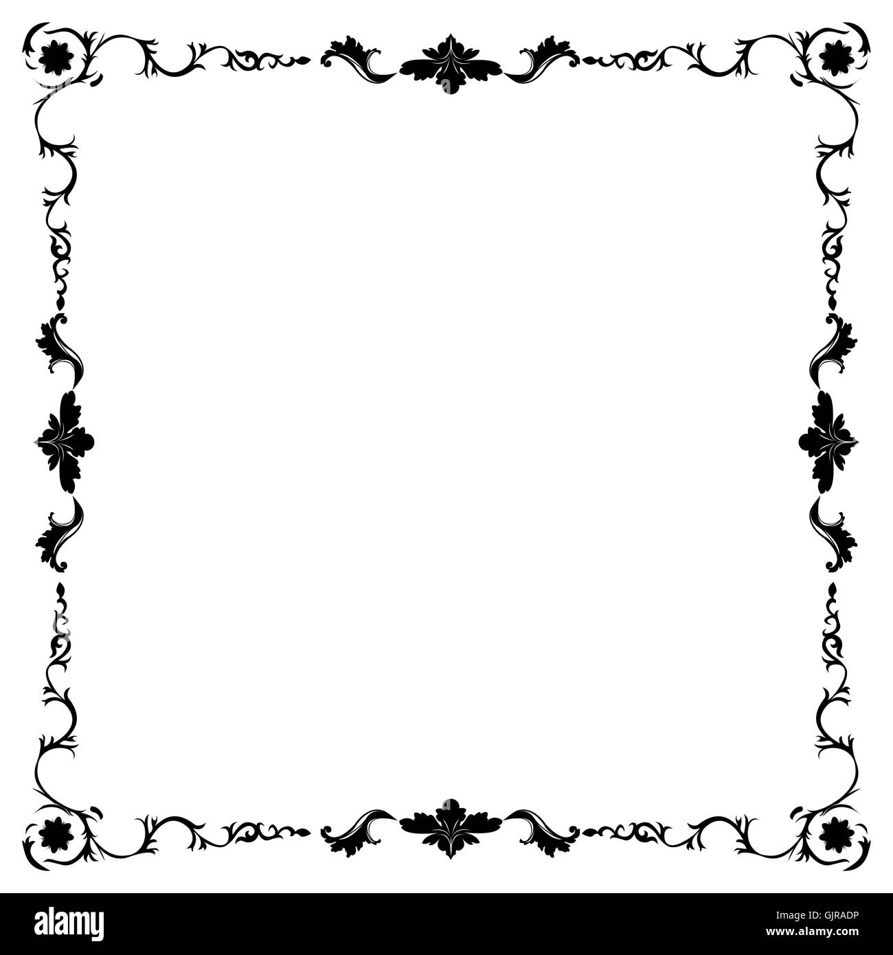 Frame in black and white Stock Photo