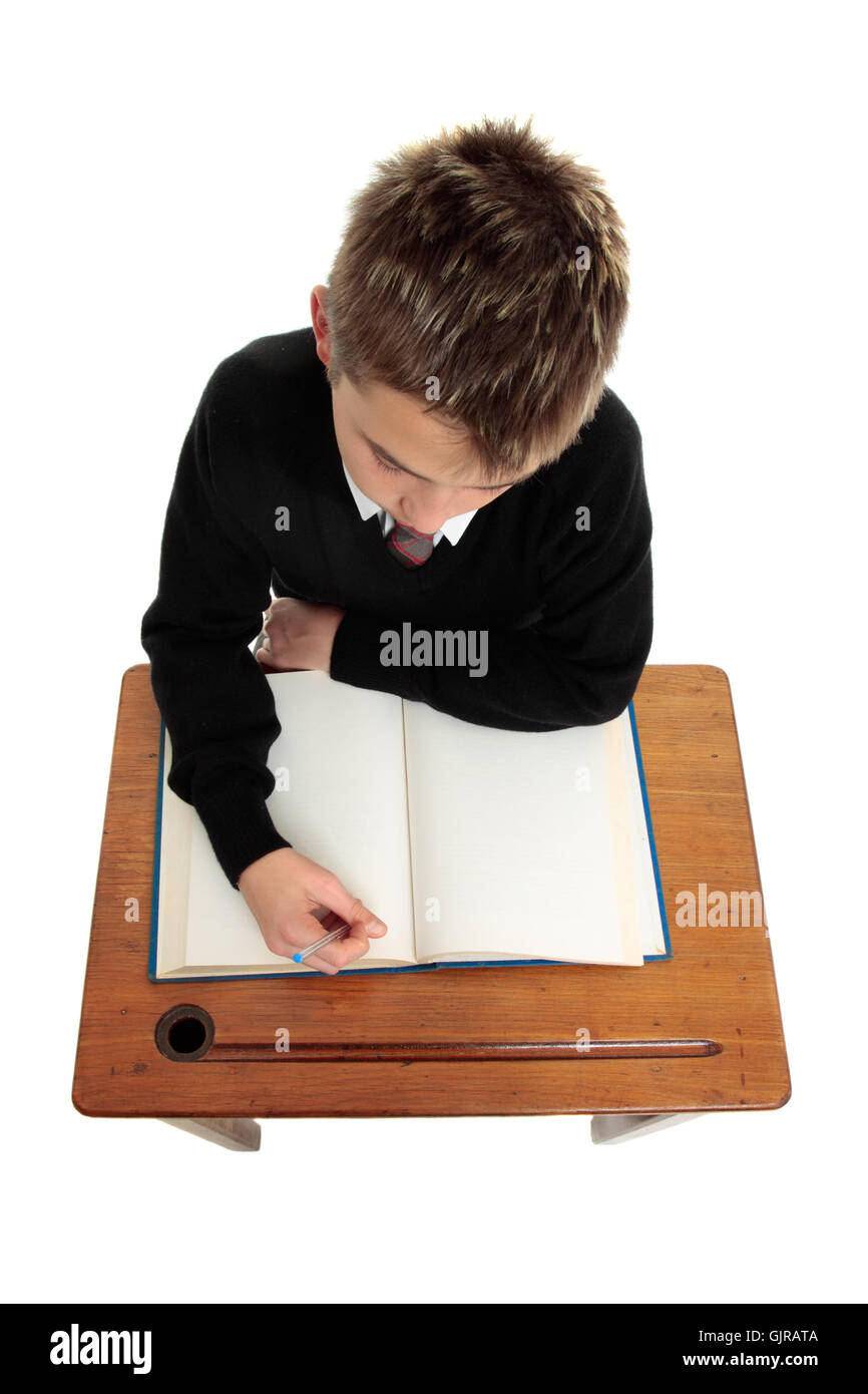 Conscientious school boy student Stock Photo Alamy