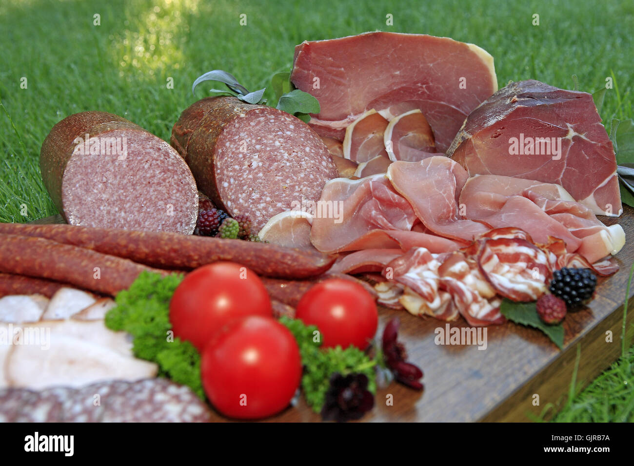sausage and ham Stock Photo Alamy