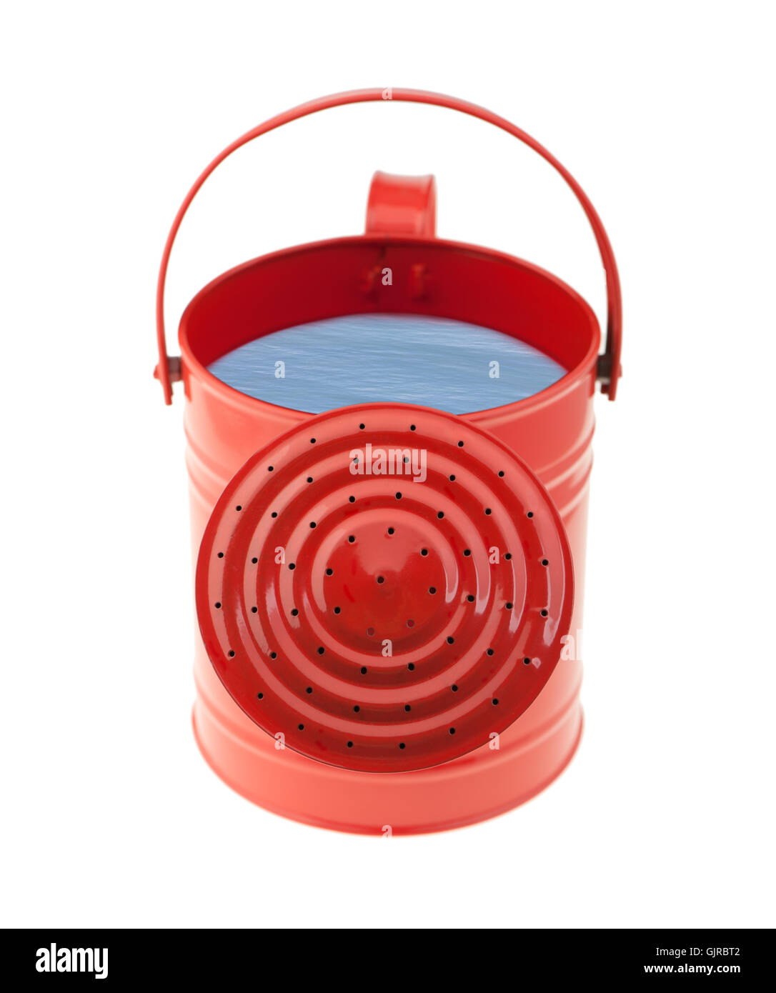 Red watering can Stock Photo - Alamy