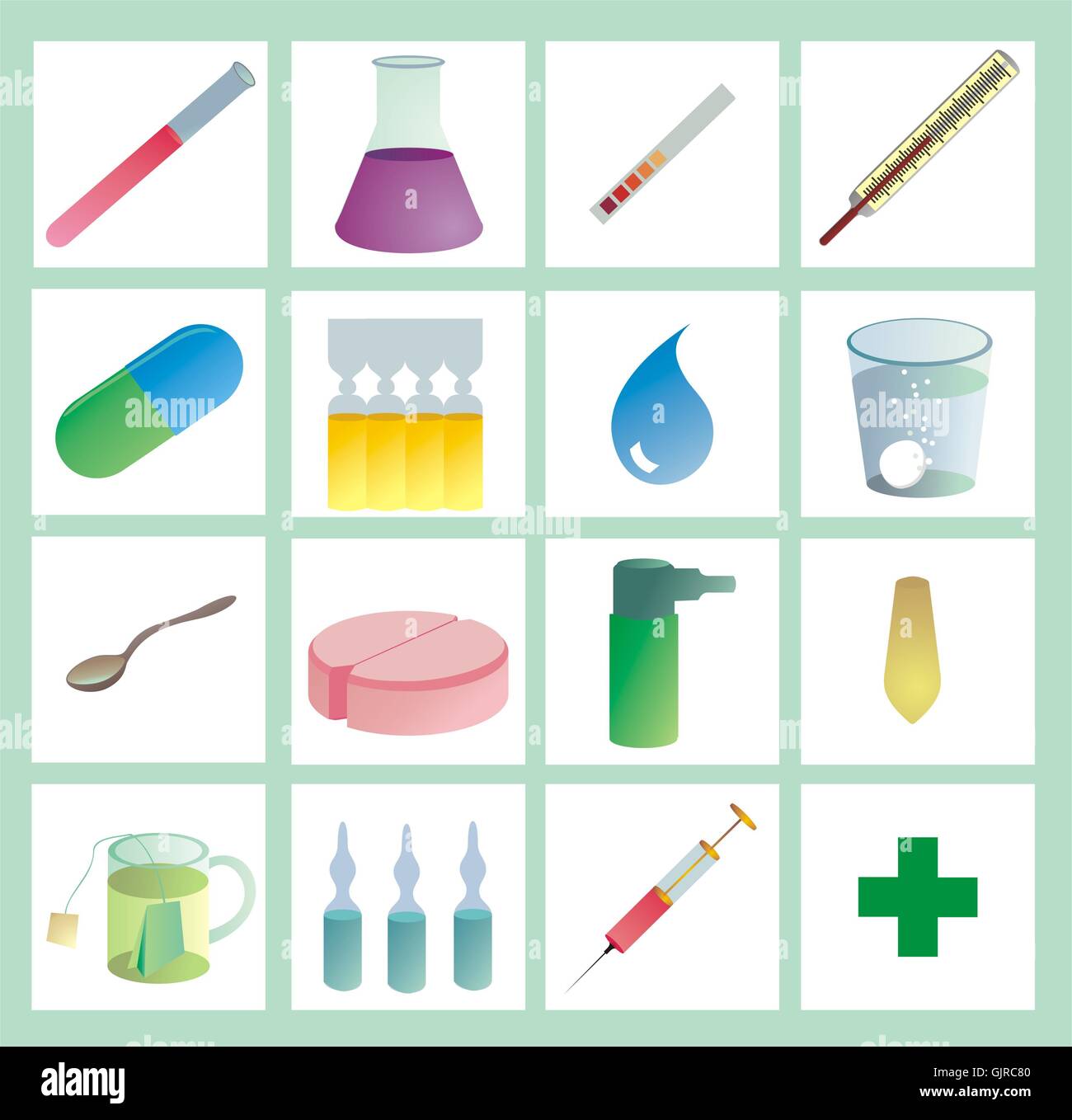 Medical icon set hi-res stock photography and images - Alamy