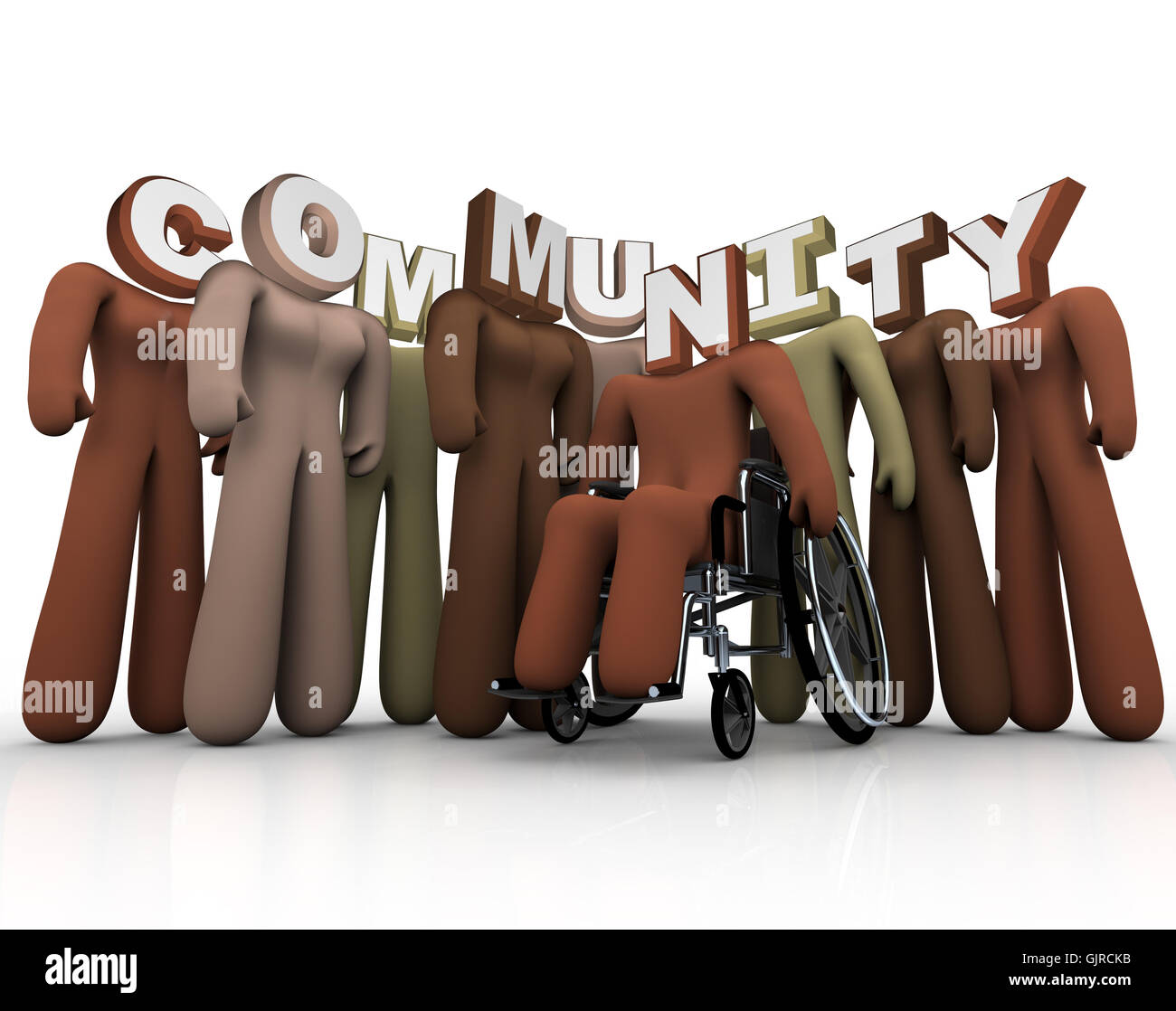 Community - Diverse People Form Society Bonds Stock Photo