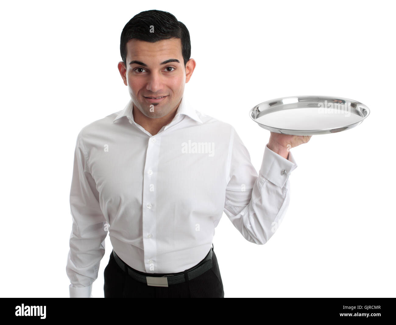 Butler carrying silver serving tray hi-res stock photography and images ...