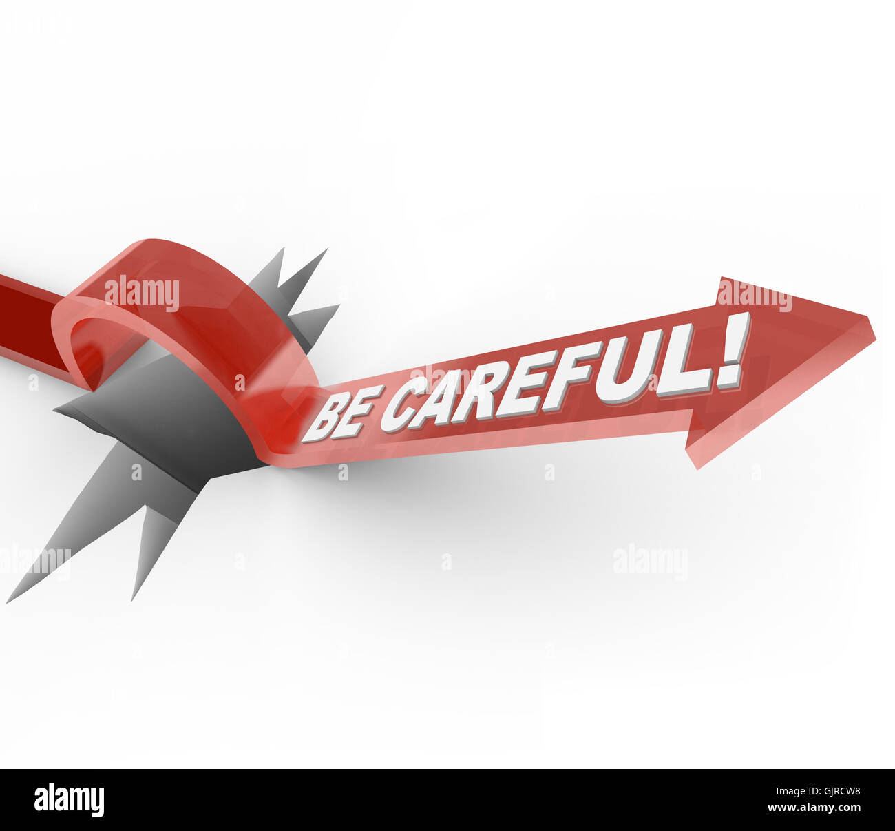 Be Careful - Be Alert Warning for Dangerous Hazard Stock Photo