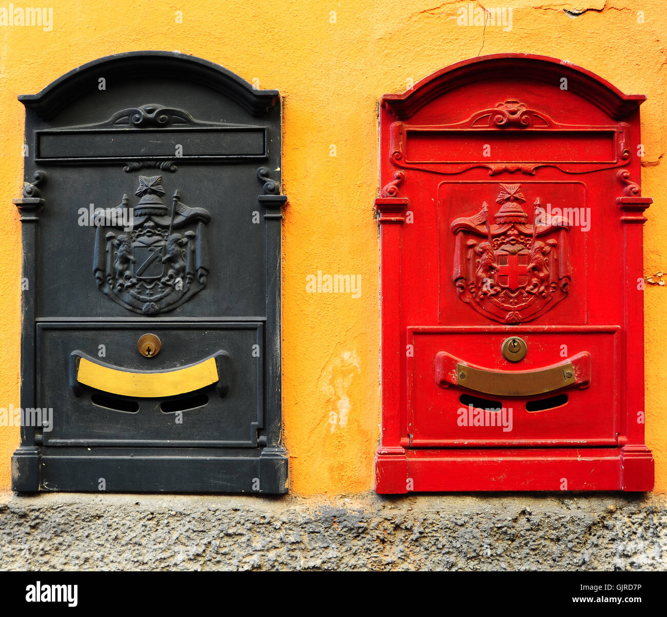 Post Boxes Stock Photo Alamy