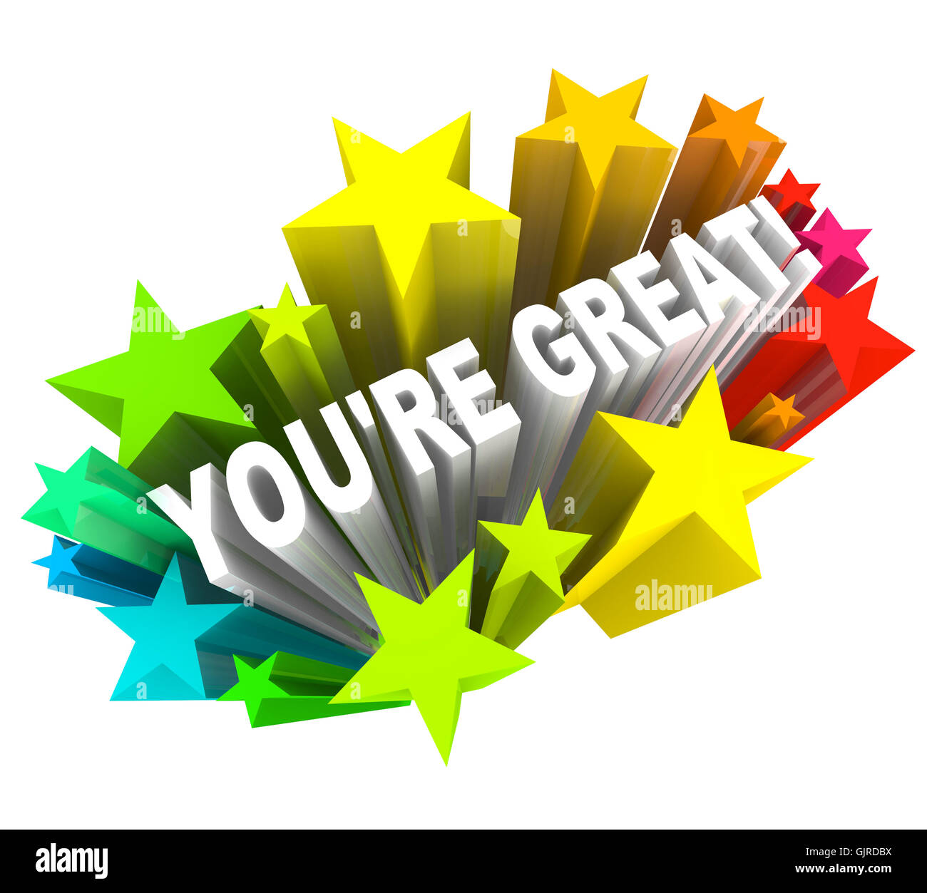You're Great - Praise Words for Success Stock Photo - Alamy
