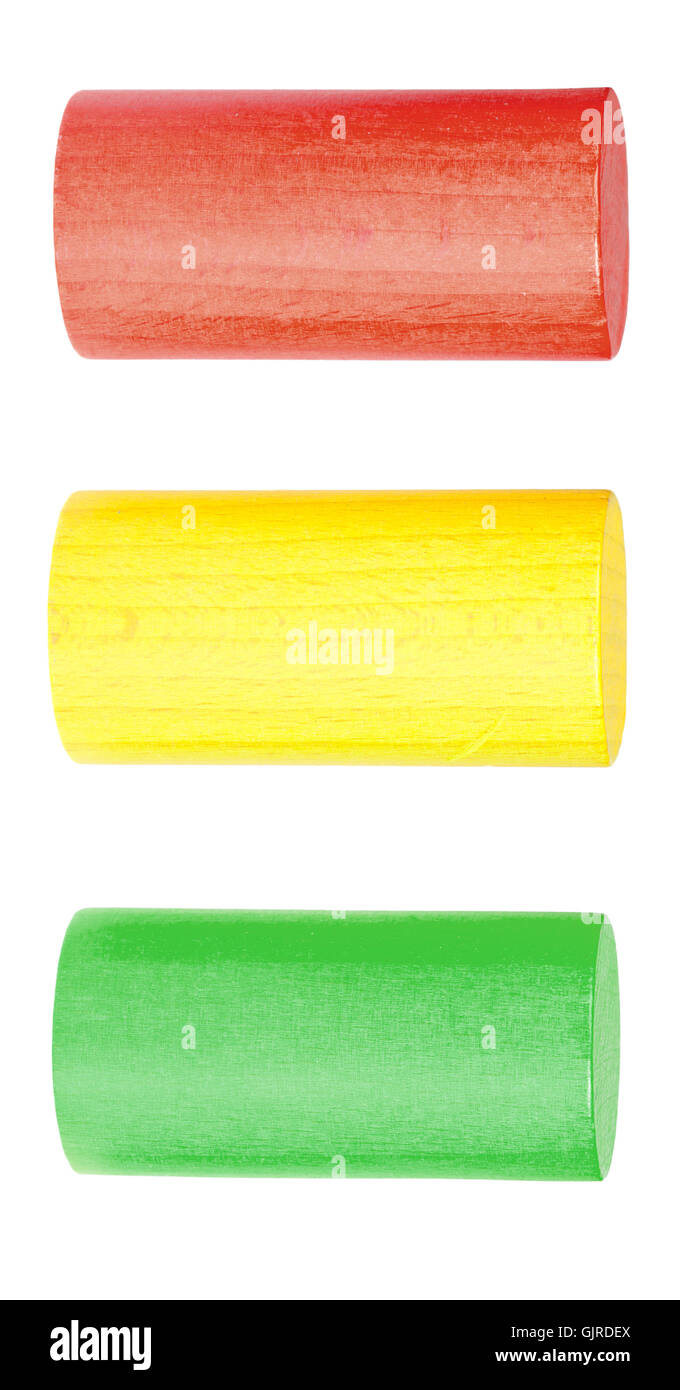 Wooden colour cylinders Stock Photo Alamy