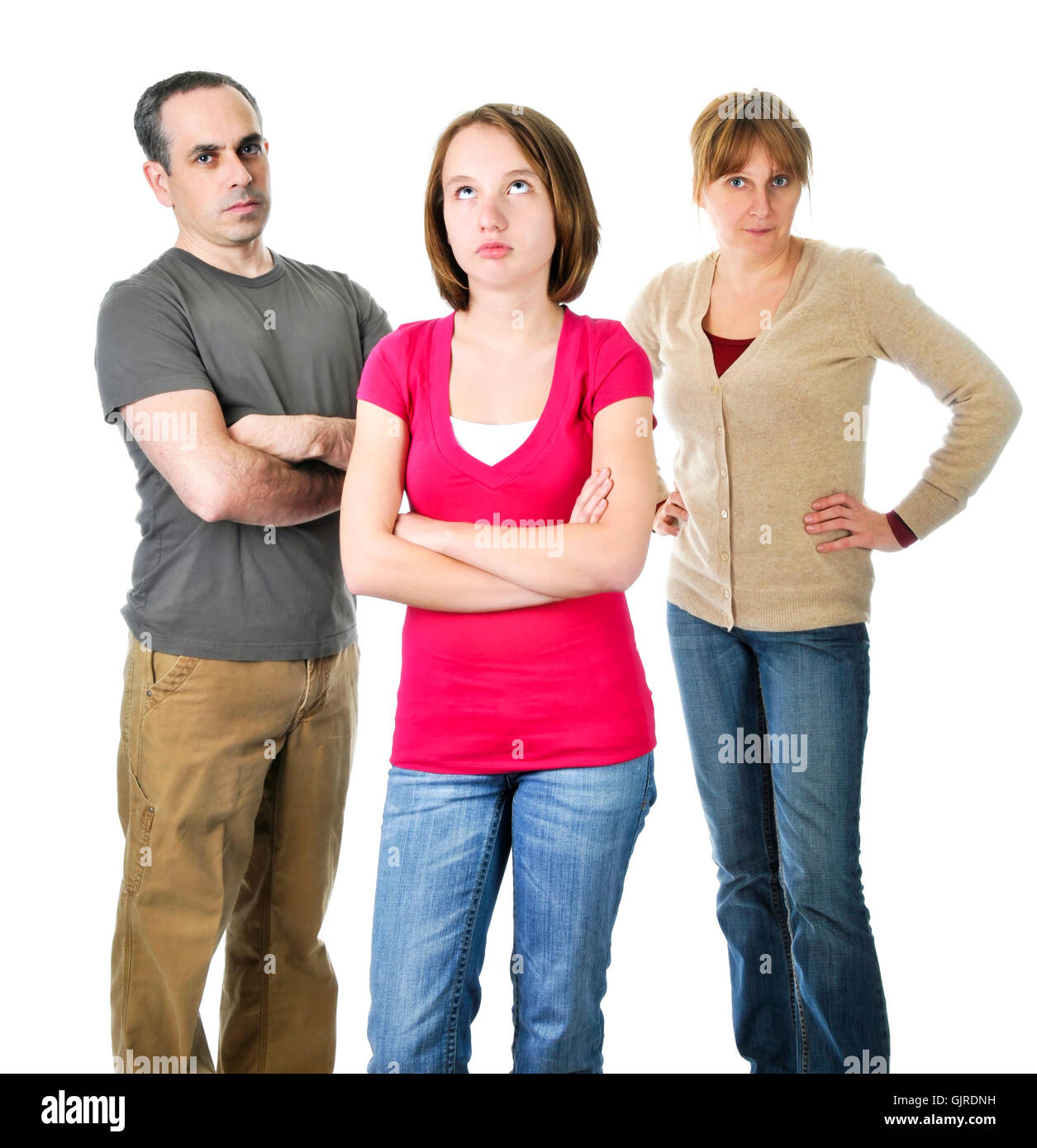 parents upset teenager Stock Photo