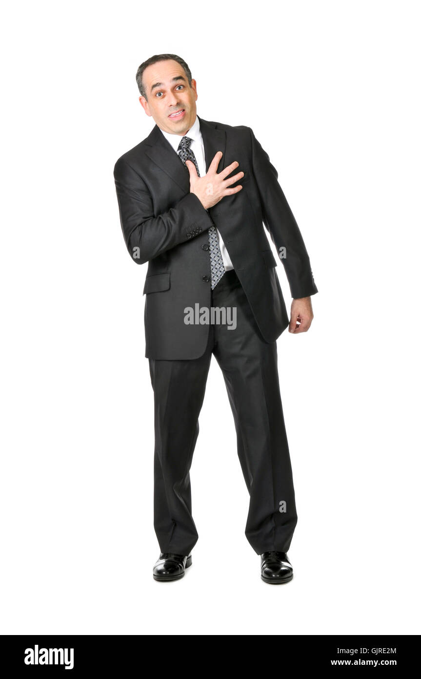 isolated business man businessman Stock Photo