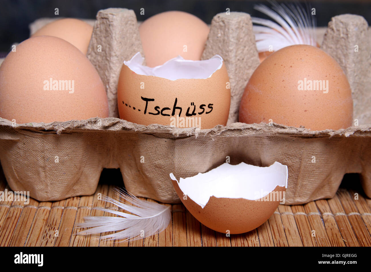 end egg eggshell Stock Photo