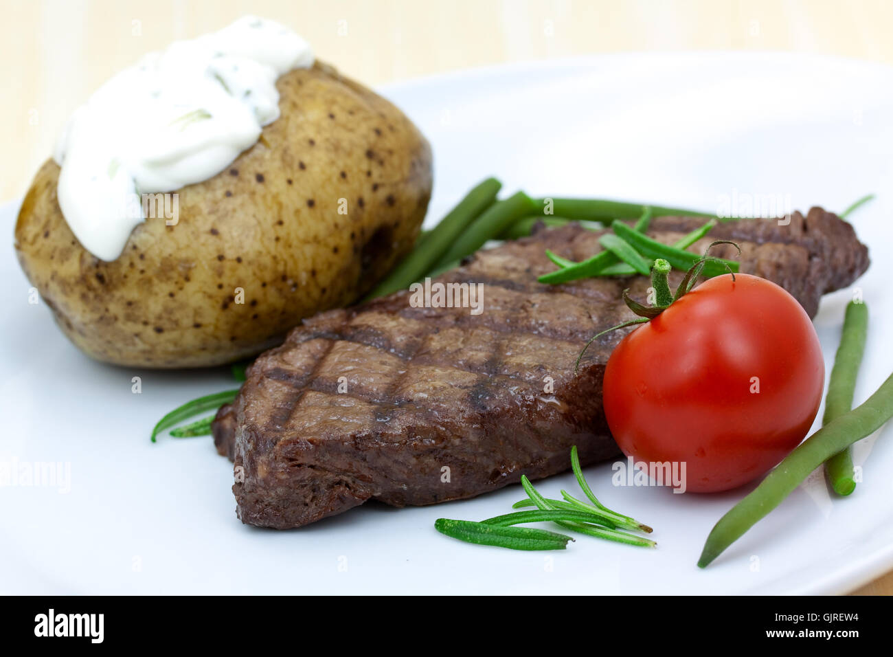 rump steak (sirloin) grilled Stock Photo Alamy