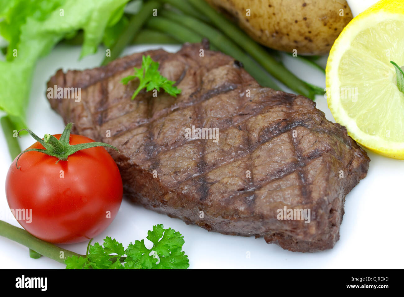 rump steak (sirloin) - grilled Stock Photo