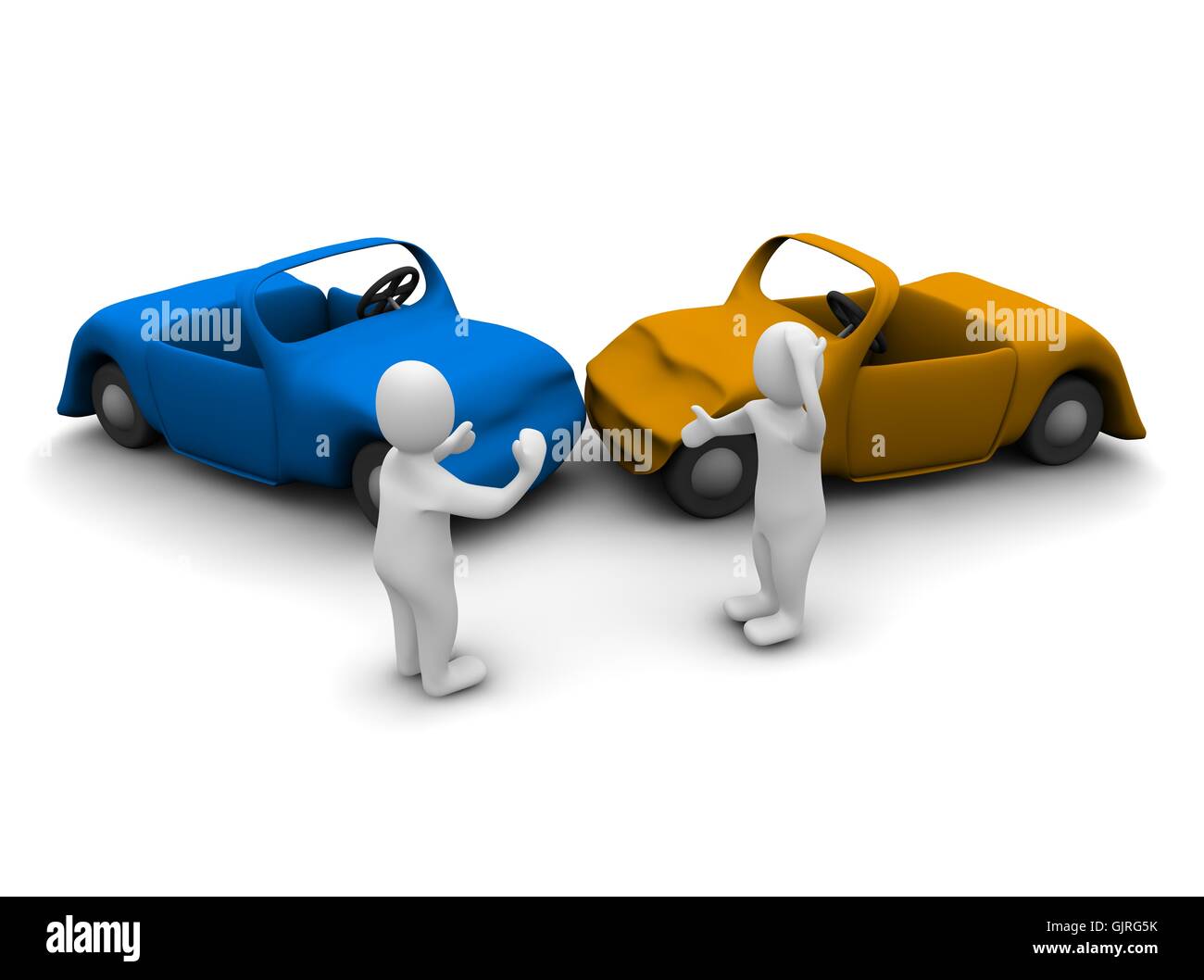 Two car crash cartoon hi-res stock photography and images - Alamy