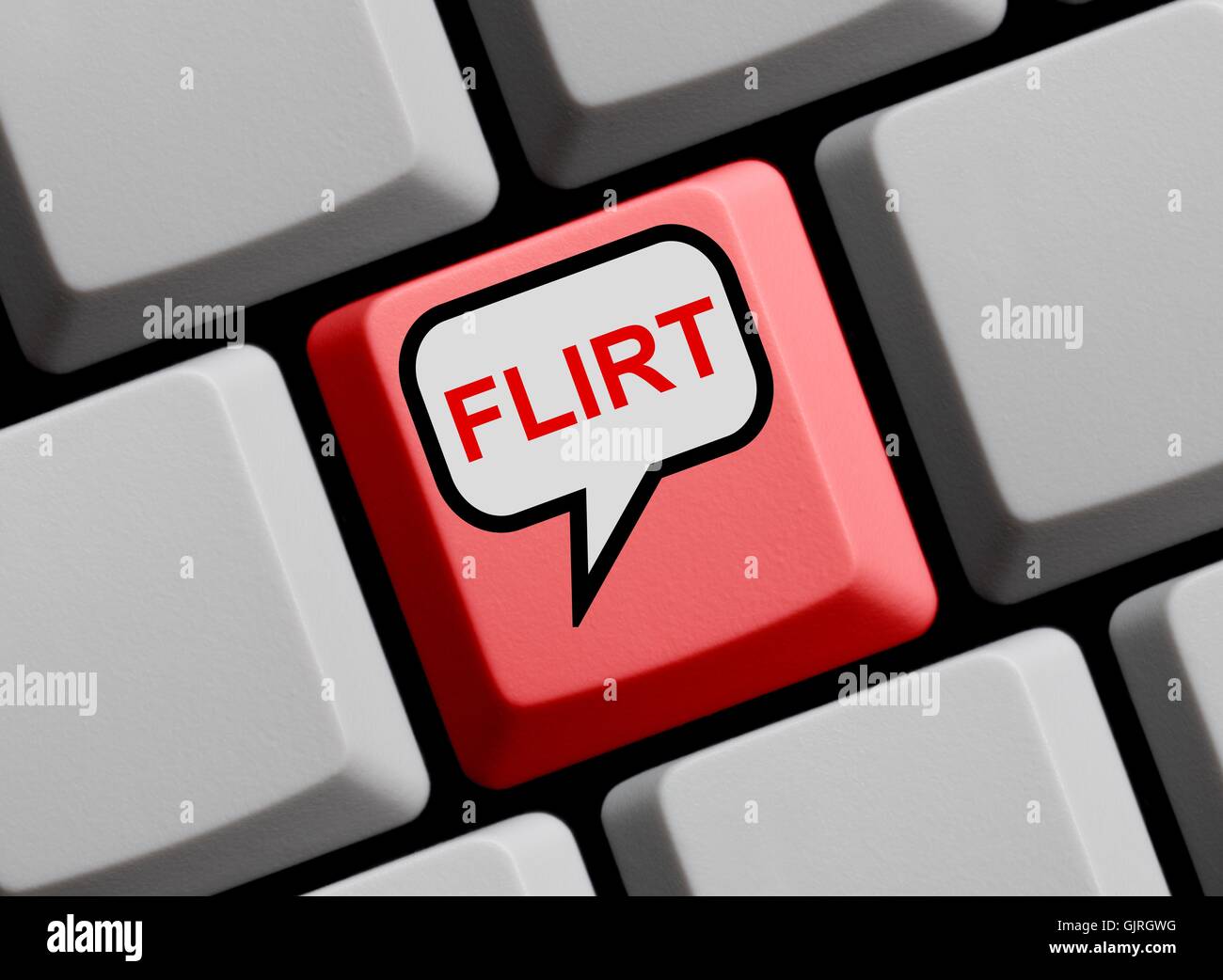 online flirt Stock Photo