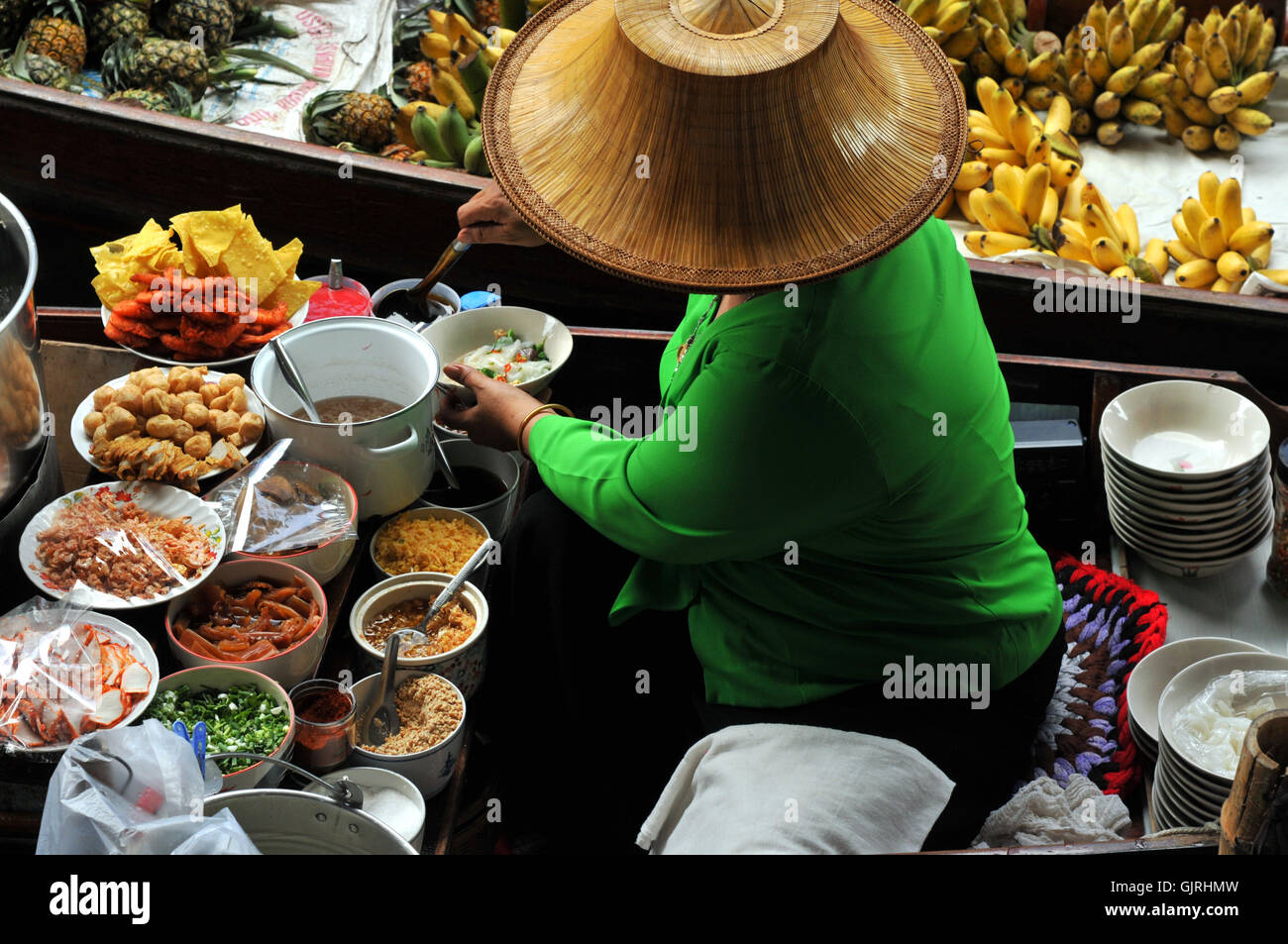 floating market in thailand Stock Photo